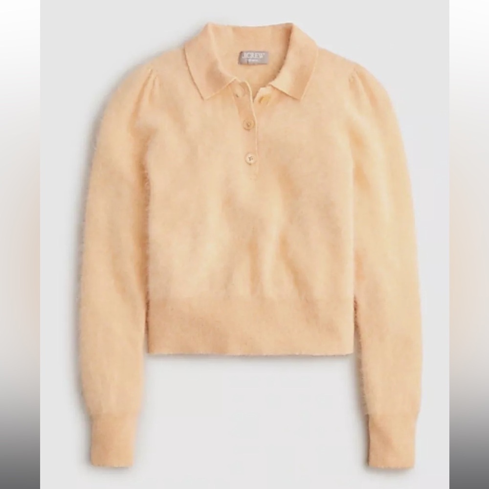 NWT JCrew Brushed cashmere sweater-polo